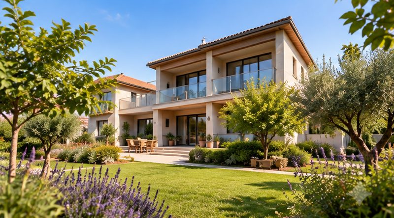 Belle maison avec jardin arboré